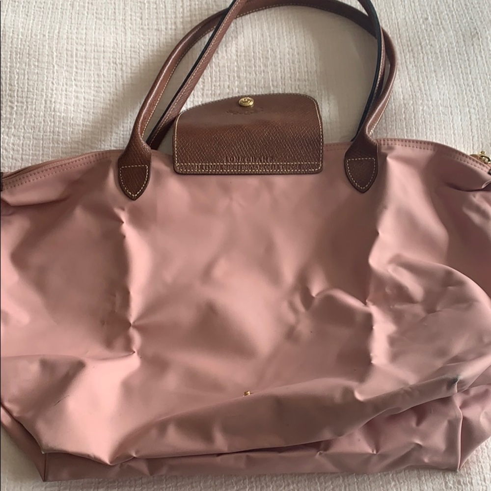 Pink Longchamp Le Pliage Tote